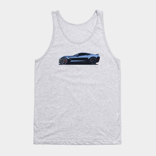 C7 Chevy Corvette - stylized color Tank Top by mal_photography